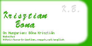 krisztian bona business card