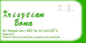 krisztian bona business card